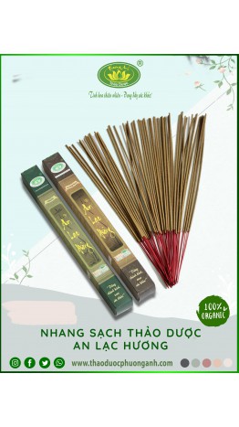 Nhang sạch thảo dược An Lạc Hương 4 Tấc - Quế - 100 cây