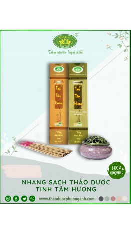 Nhang sạch thảo dược Tịnh Tâm Hương 4 Tấc - Quế - 200 Cây